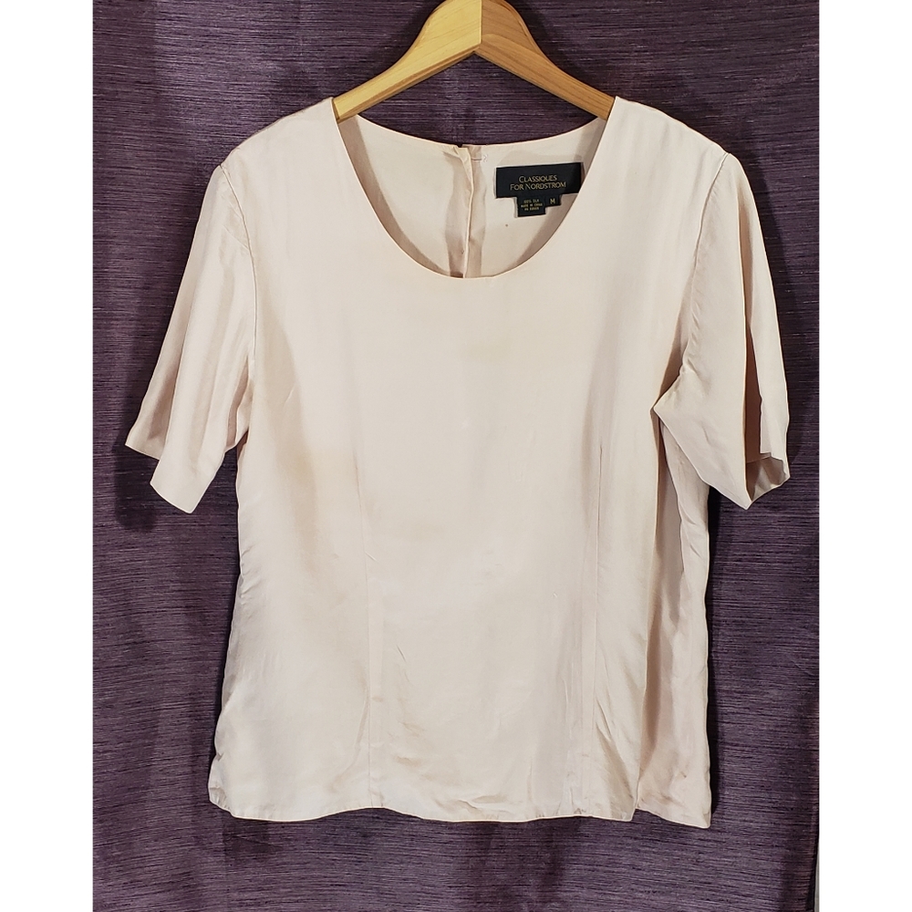 Classiques for Nordstrom Pink Blouse Size Medium